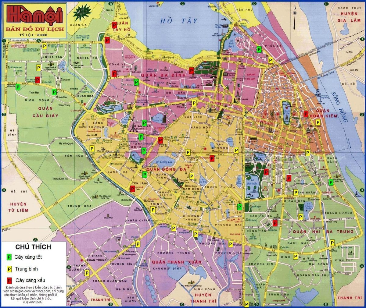 hanoi on the map
