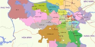 ನಕ್ಷೆ hanoi ಜಿಲ್ಲೆ